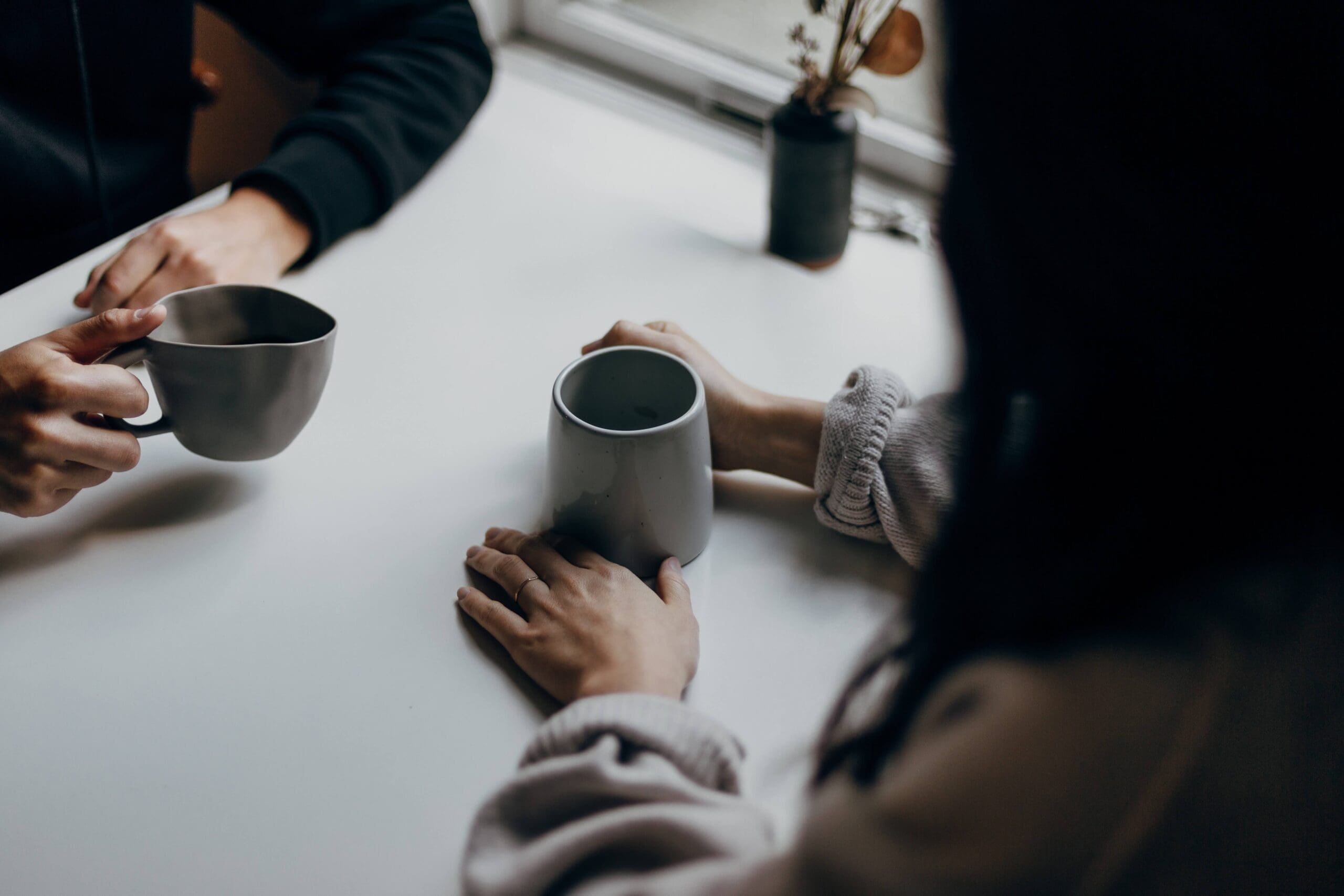 Workers having a coffee break at work